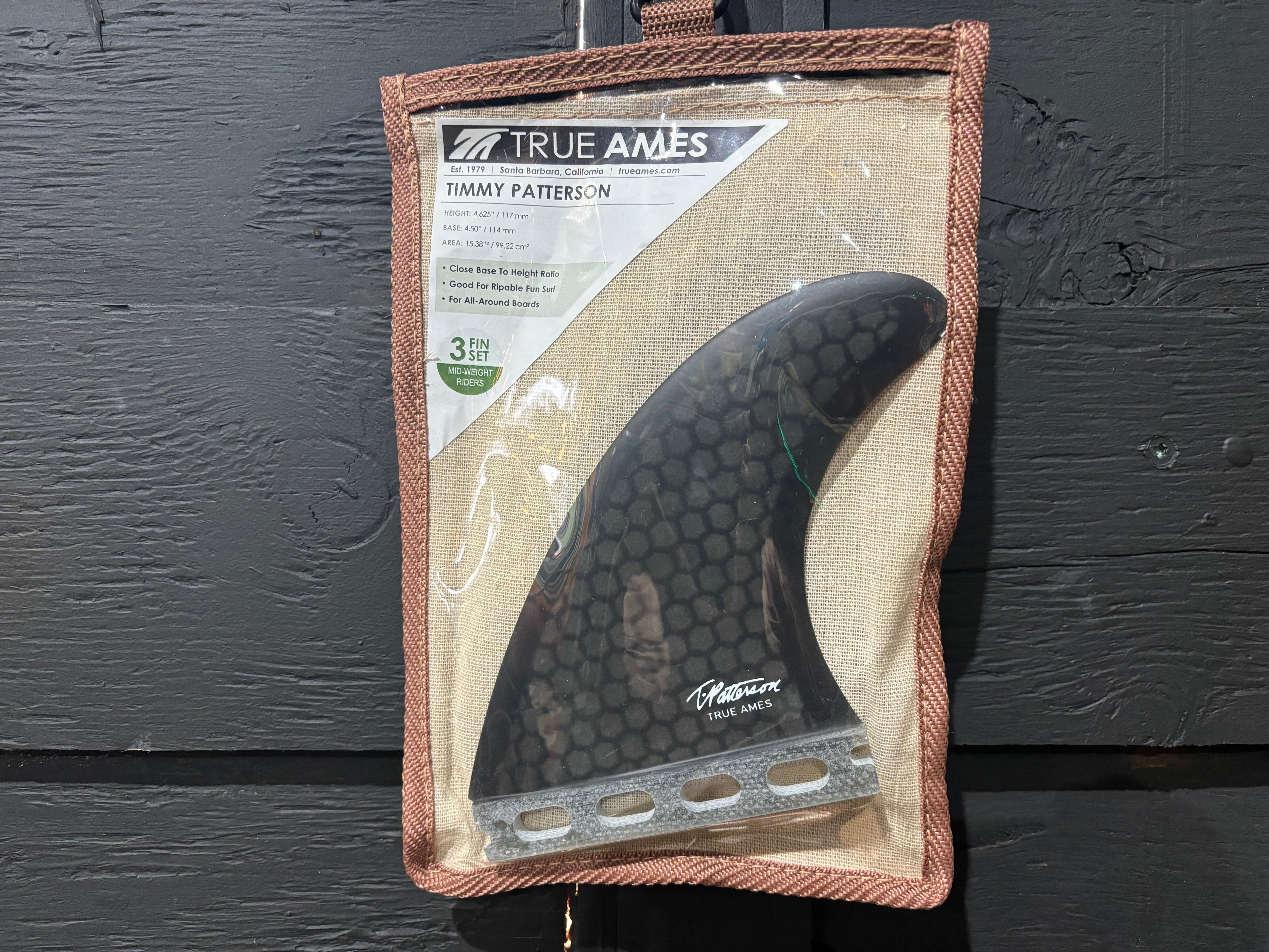 True Ames Timmy Patterson Thruster Fins | Newport Surf Shop TRUE